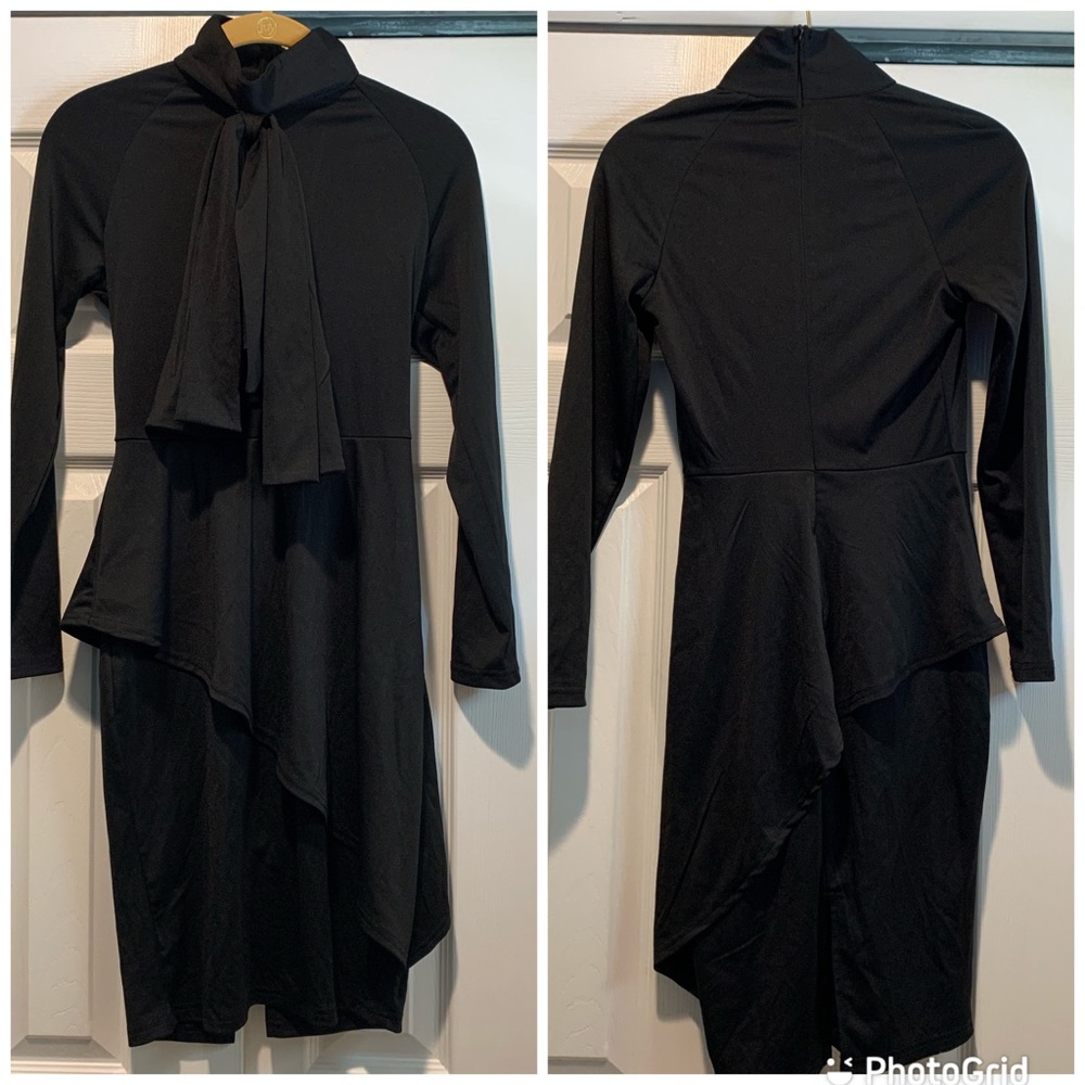 Black ruffled dress